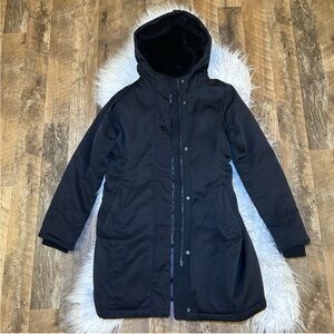 Abercrombie & fitch long black ultra coat